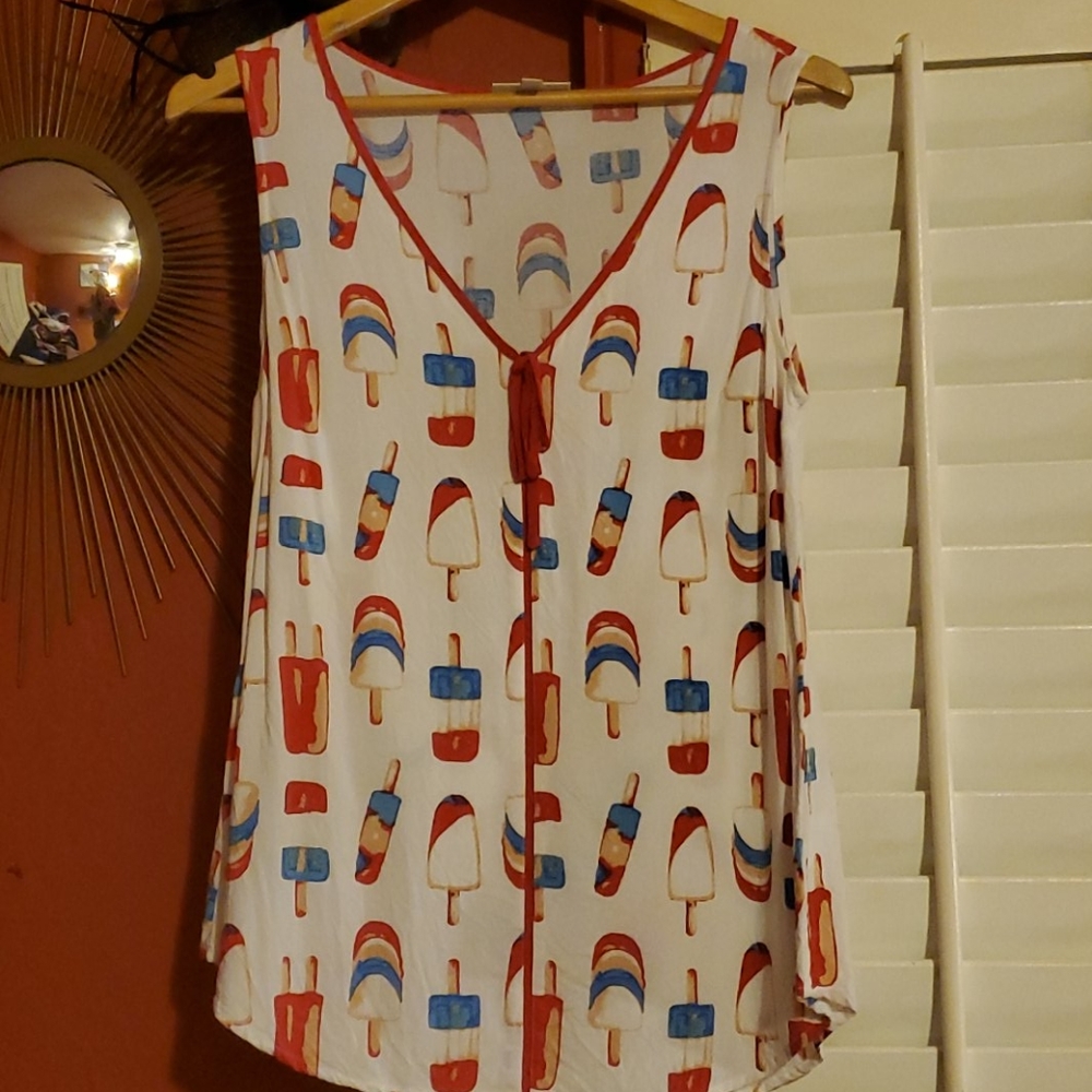Modcloth sleeveless POPCICLE blouse LIKE NEW